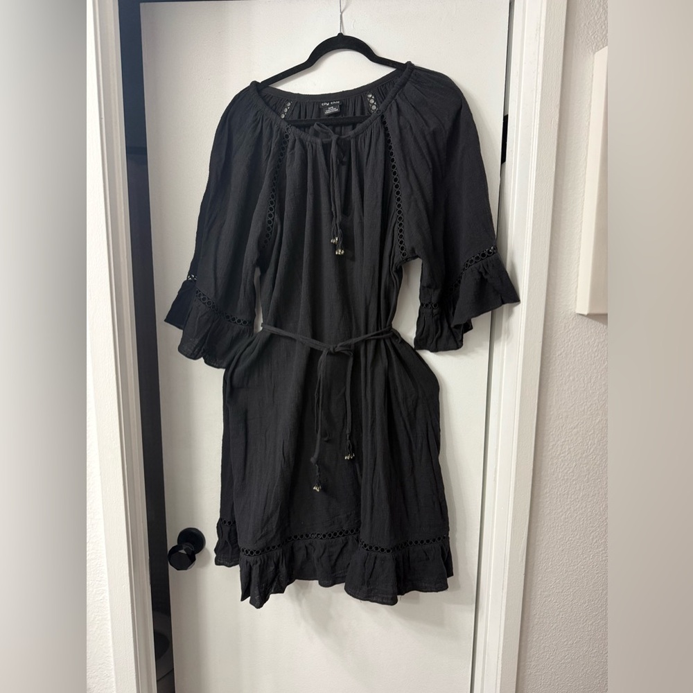 City Chic Black 3/4 Sleeve Dress- NWOT- 18